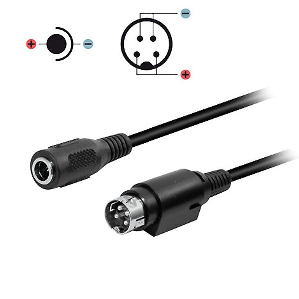 WIR041. Cable MINI DIN 4 a jack hueco 5,5mm