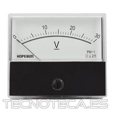 AVM7030. Voltimetro de panel analogico 30VDC