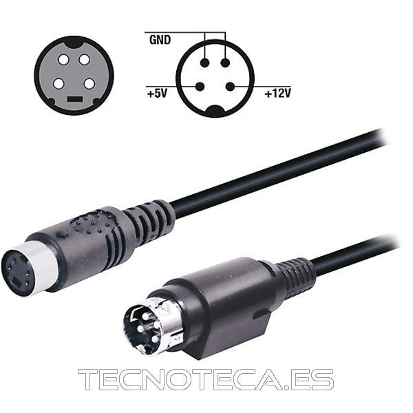 WIR049. Cable MINI DIN hembra 4pin a 4 macho