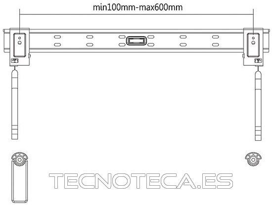 WB027. Soporte de pared para TV inclinable de 37″ a 70″ - Imagen 2