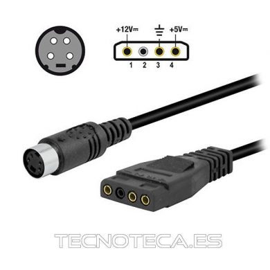 WIR043. Cable MINI DIN hembra 4P a MOLEX