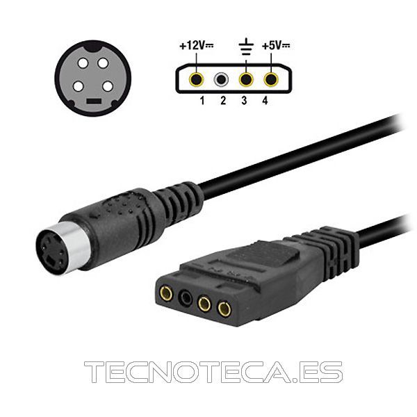 WIR043. Cable MINI DIN hembra 4P a MOLEX
