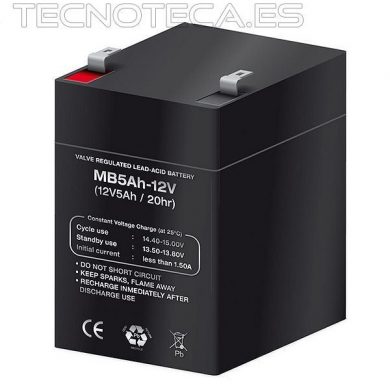 BAT312. Bateria recargable de plomo 12V 5Ah