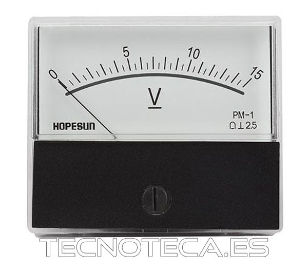 AVM7015. Voltimetro de panel analogico 15VDC