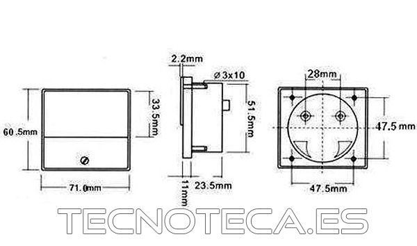 AVM7015. Voltimetro de panel analogico 15VDC - Imagen 2