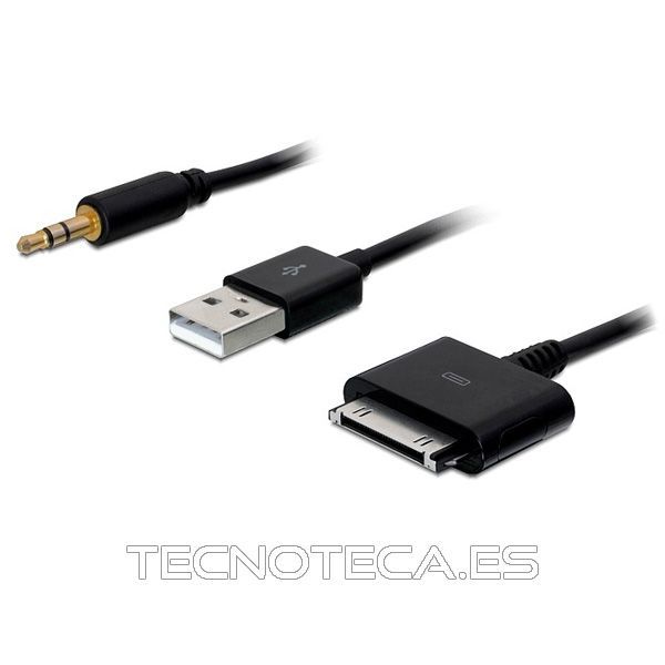 82703. Conexion IPHONE IPOD USB JACK 3,5mm 1m