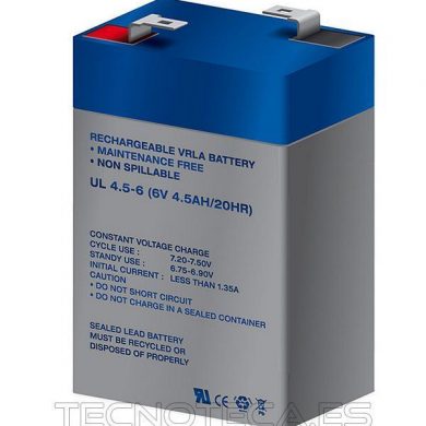 BAT301. Bateria recargable de plomo 6V 4,5Ah