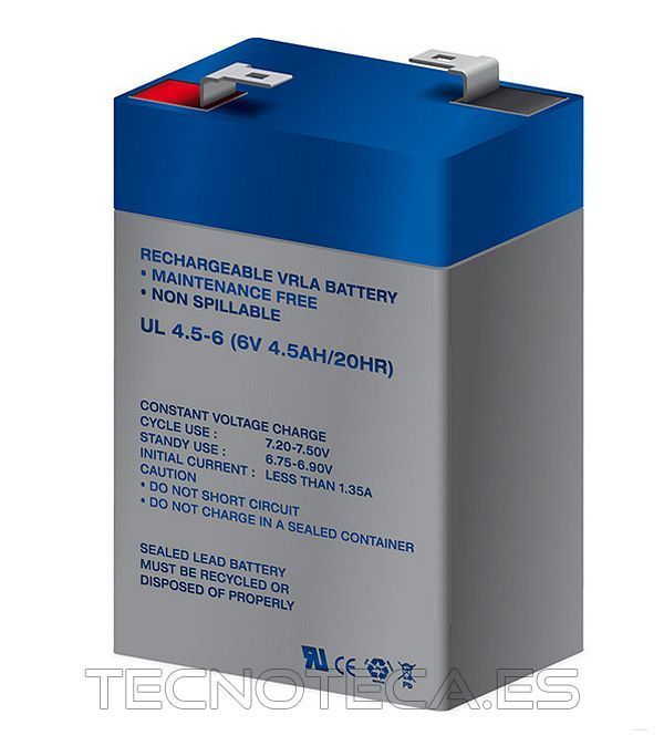 BAT301. Bateria recargable de plomo 6V 4,5Ah