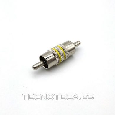 CAA40Y. Adaptador RCA macho a RCA macho en amarillo