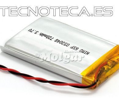 BAT532. Bateria LITIO 720mAh 3,7V 30x48x5mm