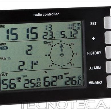 WS1060. Estacion metereologica inalámbrica con reloj DCF