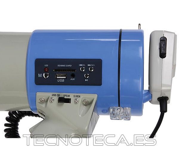 MP25FMU. Megafono 25W sirena SD/MP3/USB - Imagen 3