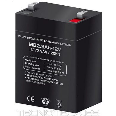 BAT309. Bateria recargable de plomo 12V 2,9Ah