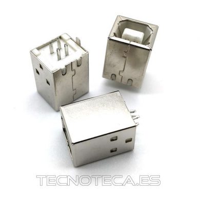 CC089B. Conector USB B hembra 180º