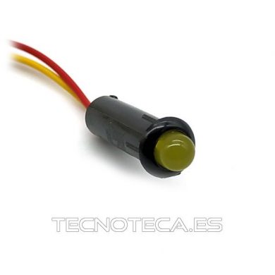 PILOTO LED 12VDC AMARILLO INTERMITENTE 5mm CABLE