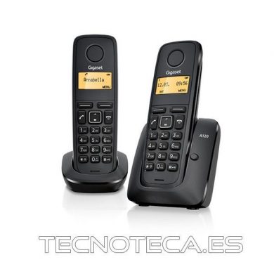 GIGASET A120. Telefono inalambrico DUO en negro