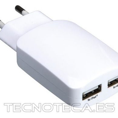 PSSEUSB14W. Cargador dos USB 230VAC/5V 3A blanco