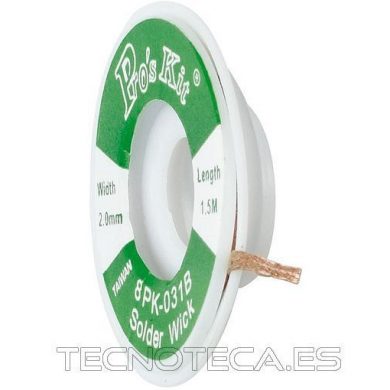 TRE004. Trenza desoldadora de 2 mm x 1,5 metros