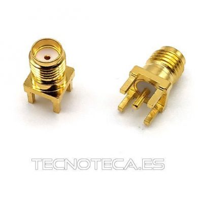 SCHA019. Conector SMA hembra de circuito impreso recto