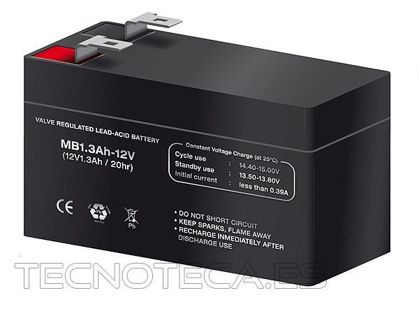 BAT310. Bateria recargable de plomo 12V 1,3Ah