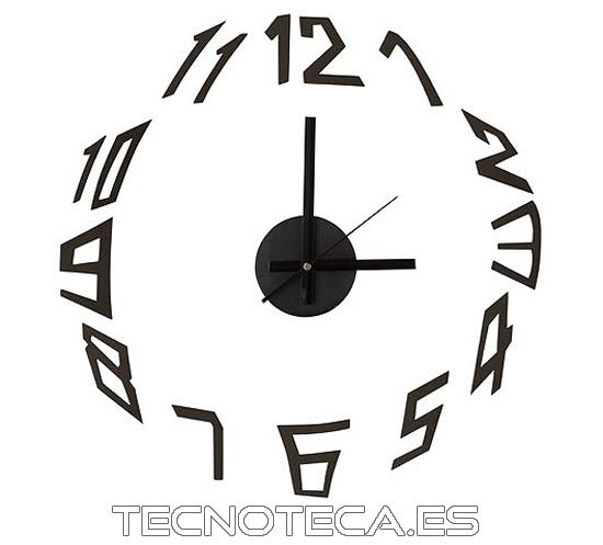 WCS5. Reloj de pared autoadhesivo de gran tamaño