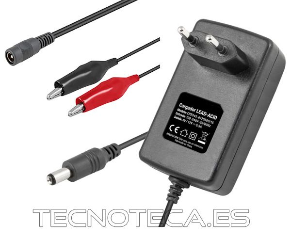 CAR020. Cargador baterias plomo 6/12V 500 mA