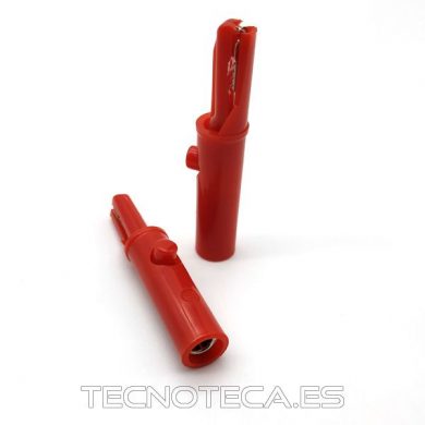 CM18R. Pinza de cocodrilo rigida aislada 53 mm roja