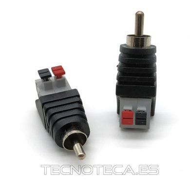 CV047. Conector RCA macho (sin soldadura) borne dos polos
