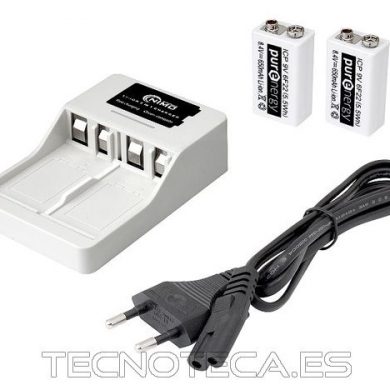 CAR233. Cargador de pilas 1 a 2 de 9V
