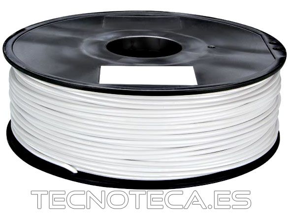 ABS175W1. Filamento ABS 1,75 mm blanco 1 Kg