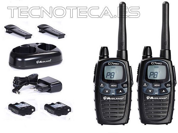 G7-PRO. Emisora de mano Walkie talkie MIDLAND (pareja)