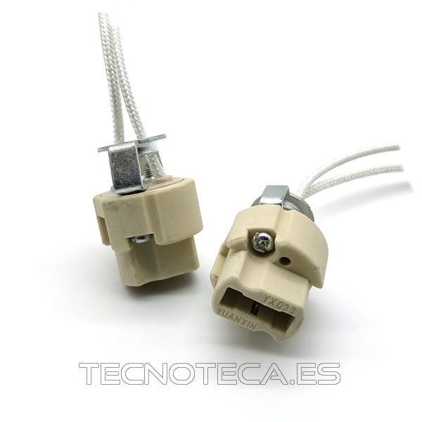 12.073. Portalampara G9 + soporte, cable 15cm