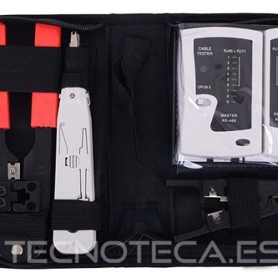 TK-NCT-01. Maletin con 3 herramientas y tester de red