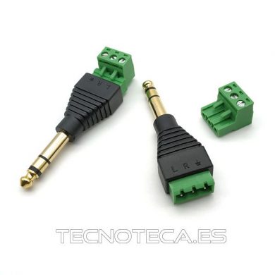 SCHCO051. Conector JACK estereo aereo 6,3 mm dorado