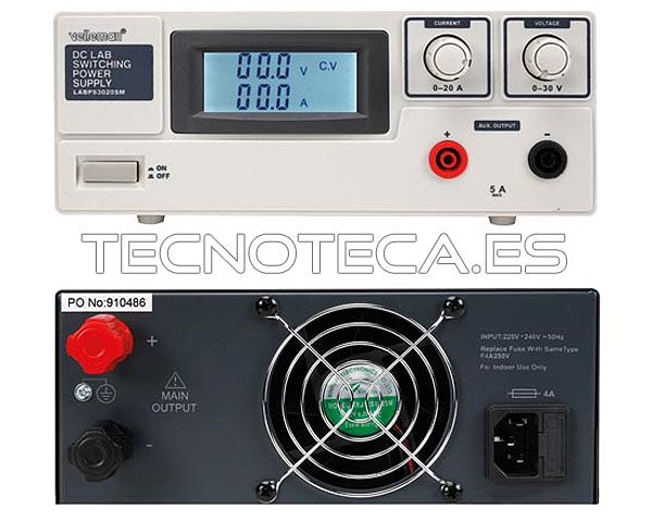 LABPS3020SM. Fuente de laboratorio 0-30V 20A - Imagen 2