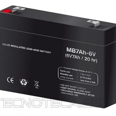 BAT305. Bateria de plomo 6V 7,0 Ah