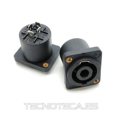 PCN028. Conector SPEAKON hembra chasis para panel