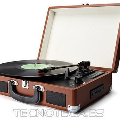 TURNTABLE. Tocadiscos 3 velocidades USB lector de tarjetas