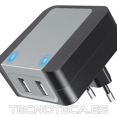 CAR250. Cargador 230VAC dos USB 3,4A