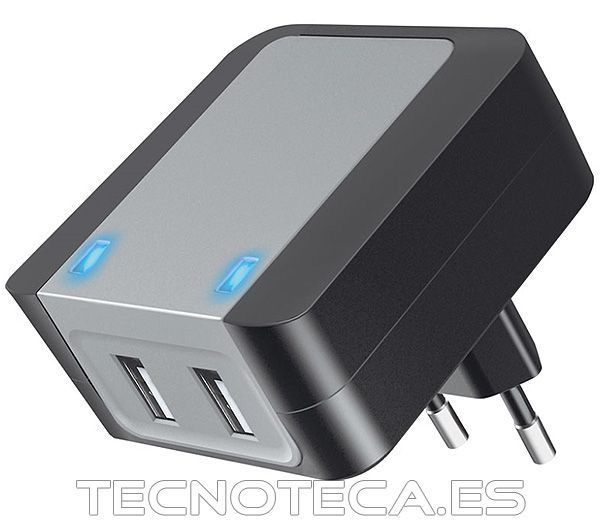 CAR250. Cargador 230VAC dos USB 3,4A