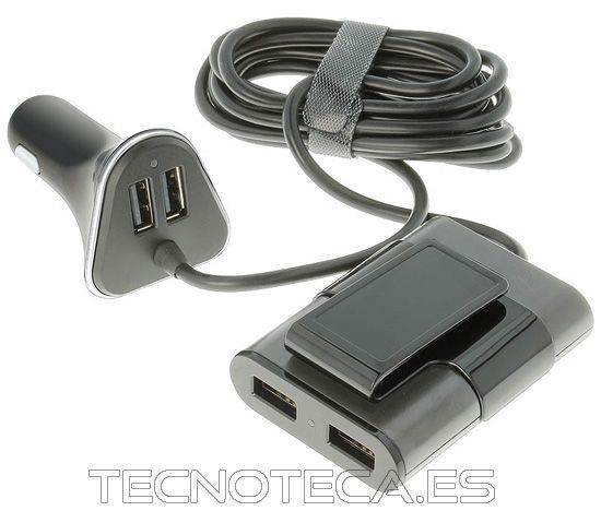 CAR341. Cargador alimentador mechero 12/24V 4 USB