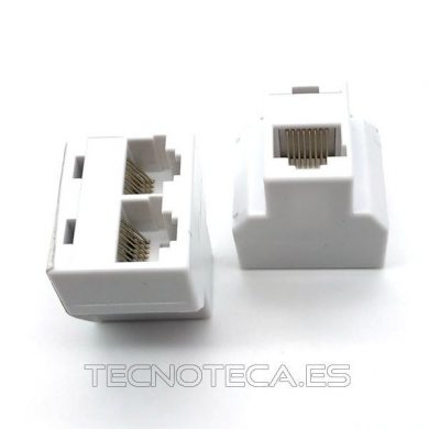 CON079. Adaptador 1H/2H 8P8C en blanco