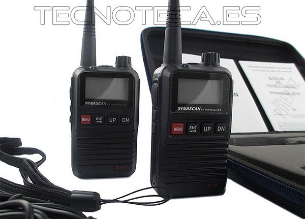 R-10. Emisora de mano PMR446 DYNASCAN maletín (pareja)