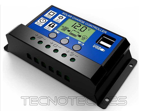 SCHR005. Regulador solar 30 Amp 12/24VDC con toma USB