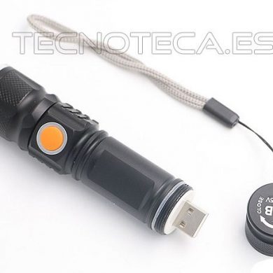 60.404/USB1. Linterna LED recargable por USB