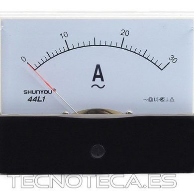Amperimetro de panel analogico 30AAC
