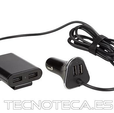 CARSUSB24. Cargador USB COCHE 4 puertos 4x2,4A 9,6A