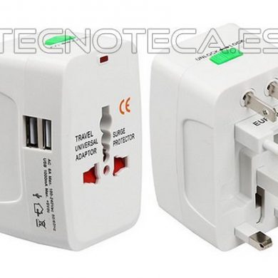 Adaptador de viaje red universal + cargador USB