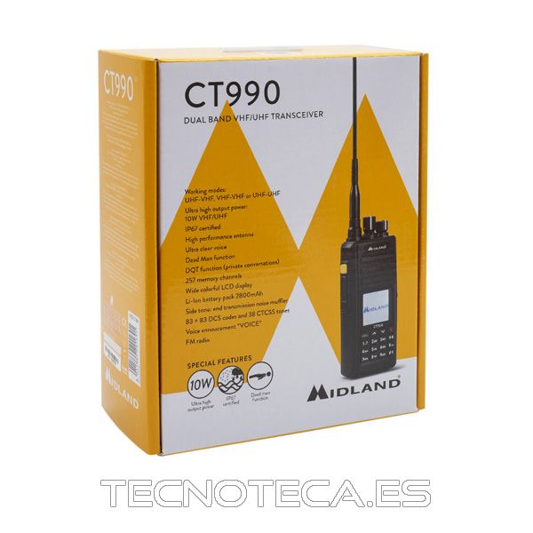 CT990. MIDLAND doble banda, bibandaVHF/UHF 10W - Imagen 2