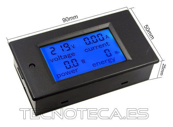 Medidor de panel, voltaje, intensidad, pot. y energía AC - Imagen 3